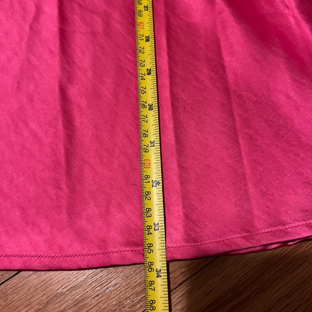 Neon pink and orange satin maxi skirt - Picture 6 of 6
